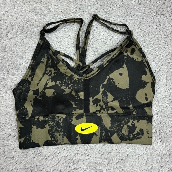 Nike Sports Bra Womens Extra Small Activewear Casual Gym Athleisure Neon Logo - Picture 1 of 3